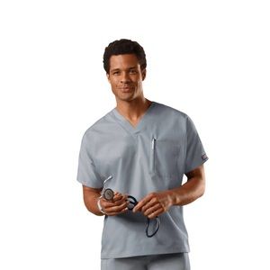 Light Gray Cherokee Unisex Scrubs with Jacket - M